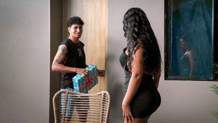 Hard Sex Gifts from Step Son's Best Friend - Thiago Lopez & Lina Henao Big Tits MILF