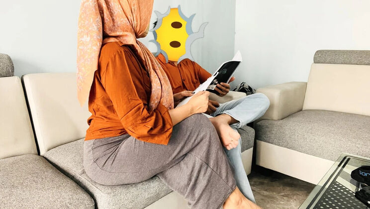 Pregnant Hijab Teacher Fucked by Principal - Creampie Ending Part 2 - Nadalyne Indonesian Homemade