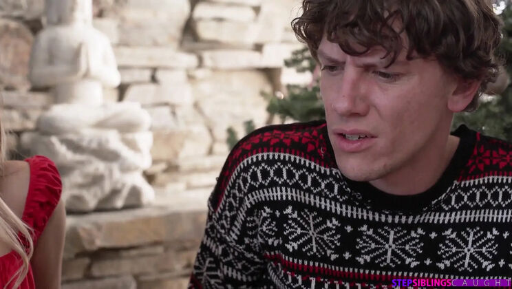 Kenzie Reeves & Lulu Chu Asian Threesome POV - Horny Stepbrother Fucks Pussy in a Box Christmas Special