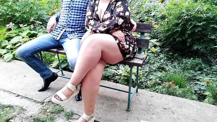 Step Mom Helps Me Pee Outside - I Love Looking at Her Saggy Tits