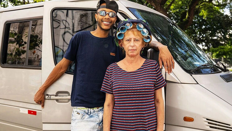 Granny with Big Asshole Takes Monster BBC Rough in Van