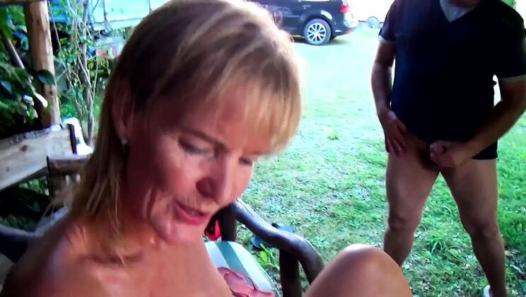 German MILF Persuaded to Fuck in Car After Shopping - Blowjob & Facial with Titus Steel