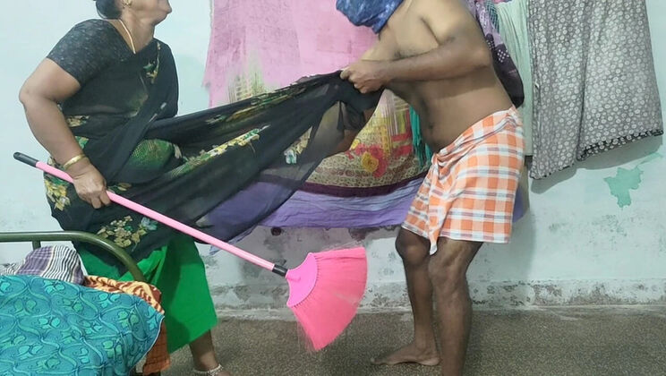 Step Mom Cleaning House Gets Skirt Lifted For Anal Fuck - Mathvan Indian Aunty HD