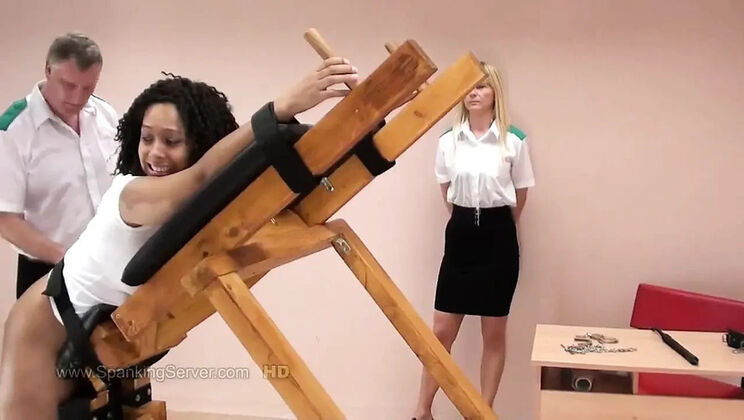 Big Ass Ebony Danielle Gets Painful Spanking and Whipping