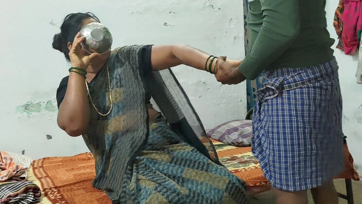 Step Mom Dominated Hard While Drinking Coffee - Asian MILF Creampie Sex