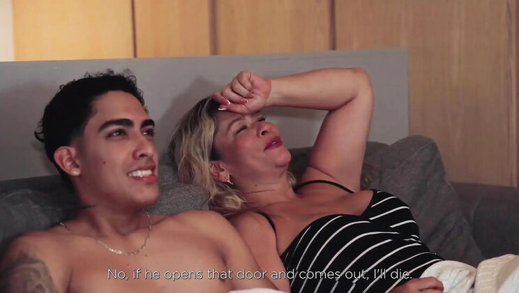 Step Stepmom Horny Latina Blowjob and Cowgirl Fuck in Bedroom - Tommyverga & Cata Sanchez