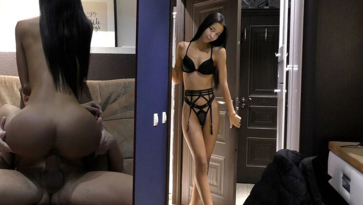 Skinny Asian Teen Lia Lin Fucked Hard at Home - No Tits Big Cock Rough Sex