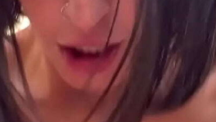 Shaved Latina LaSirena Gets Facial Cumshot on Her Big Tits - POV Sex Scene