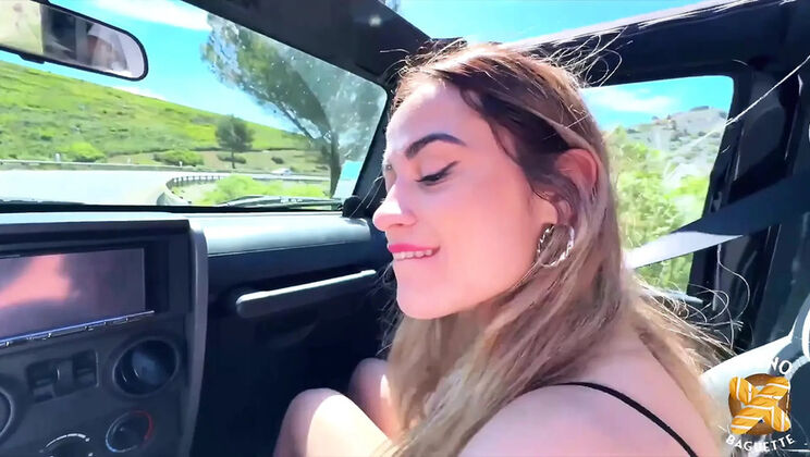 Marta Villalobos Hardcore Car Fuck - Big Natural Tits & Cum in Mouth