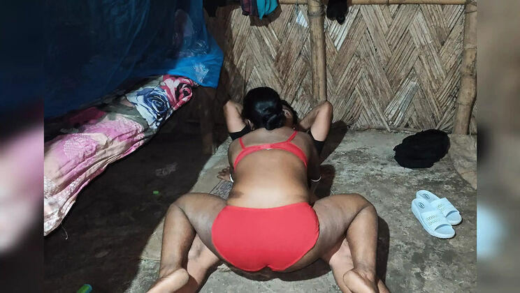 Desi Hot Village Mallu Bhabhi Fucks Hard in Red Panti - Full Hardcore Sex with Lover