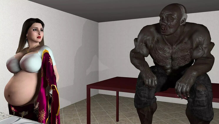 Pregnant Indian Housewife Savita Bahu Breastfed by Big Black Sasur - Hot Lactating Tit Fuck & Milk Sucking Hentai Part 1