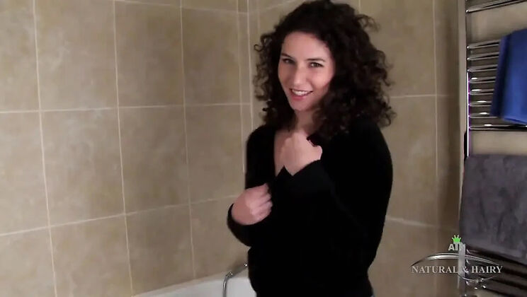 Sativa Verte Hairy Brunette Solo Play with Vibrator Toy in HD