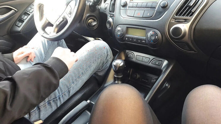 Step Mommy Teases Taxi Driver With Her Sexy Legs In Car - Amateur MILF Public Foot Fetish