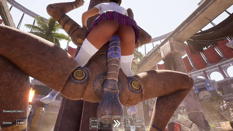 Ancient Statue Comes Alive & Fucks Lara in Arena - 3D Hentai Game with Huge Cock & Cumshot