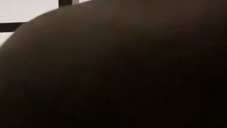 Amateur Blowjob on Hotel Balcony - Brunette Roommate Deep Throats Big Cock in Public