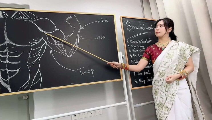 Indian Fitness Trainer Hardcore Sex Workout - Doggystyle Creampie in Gym