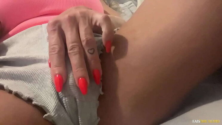 Big Clit MILF Fabi Drumond Masturbates Hard to Orgasm - Solo Amateur Homemade