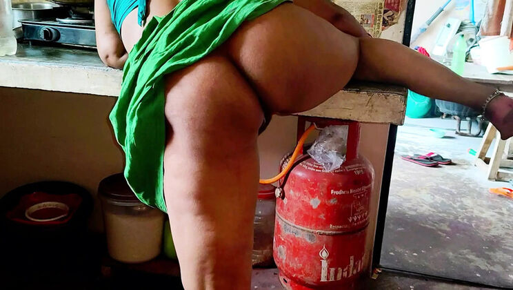 Indian Stepmom Fucks Step Son Hard in Kitchen - Annuakhil Rough Doggy Style