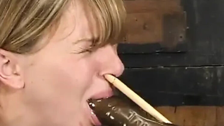 Blonde Audrey Leigh Anal Creampie & Lesbian Bondage with Juliana Kincaid - Femdom Handjob & Squirts