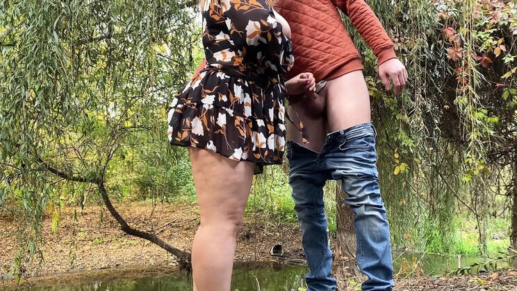 Step Mom Masturbates Outdoor With Big Ass MILF - OurFetishLife Public Nudity HD