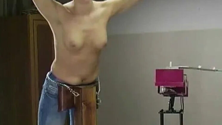 Brunette MILF Taylor Spanked Hard by Machine - Naked Whipping & Bondage