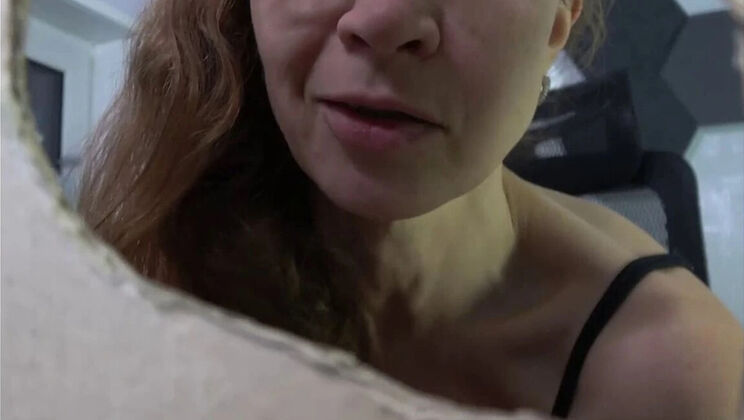 Hot MILF Annika Bond Dirty Talks at Glory Hole - Amateur German Wife Fetish