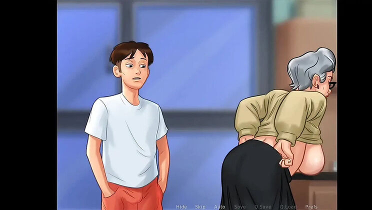 Granny Fucks Giant Cock - Huge Dick 3D Animation