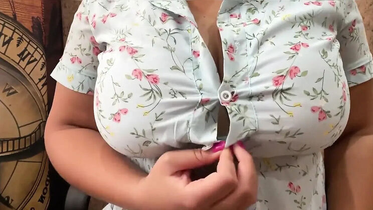 Lux Eva Jerks Off to Her Big Natural Tits - Solo Handjob & Nude Masturbation