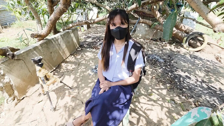 18 Year Old Schoolgirl Gets Virginity Taken by Classmate in Public