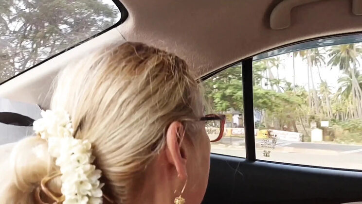 Mature Blonde Wife Gets Horny and Sucks Cock After Outdoor Walk