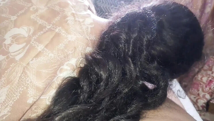Indian wife sucks her husband's hard cock until he creams inside her