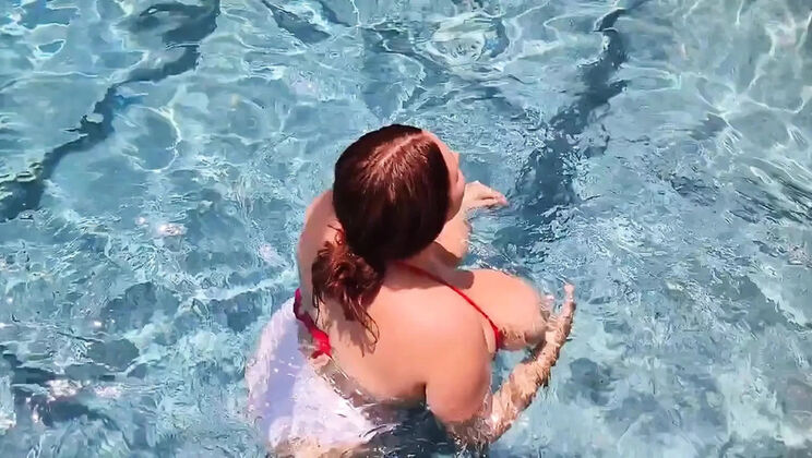 Redhead Step Mom Seduces You by the Pool on the 4th of July