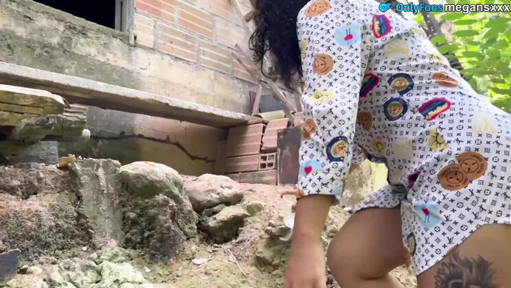 Horny Latina MILF Fucks Gardener While Husband Refuses Her Big Ass