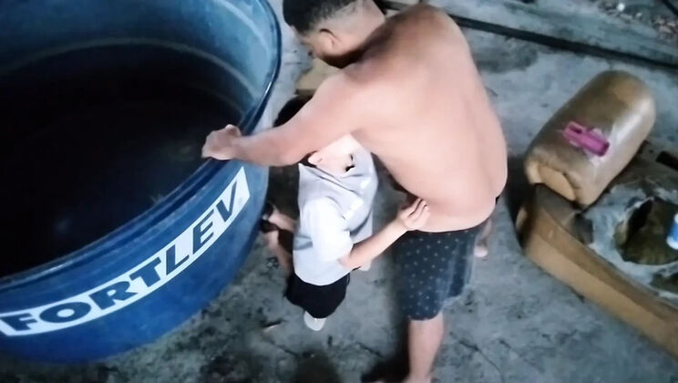 Tight white dyke ass pounded by Latina couple