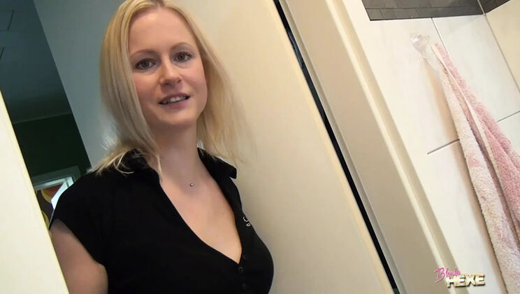Blondehexe Caught Jerking Off and Fucked Amateur POV