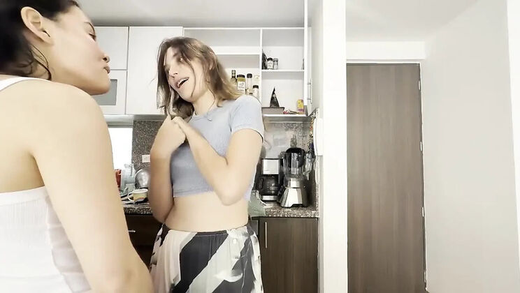 Two Lesbians Touch Each Other While Thinking About Your Big Dick