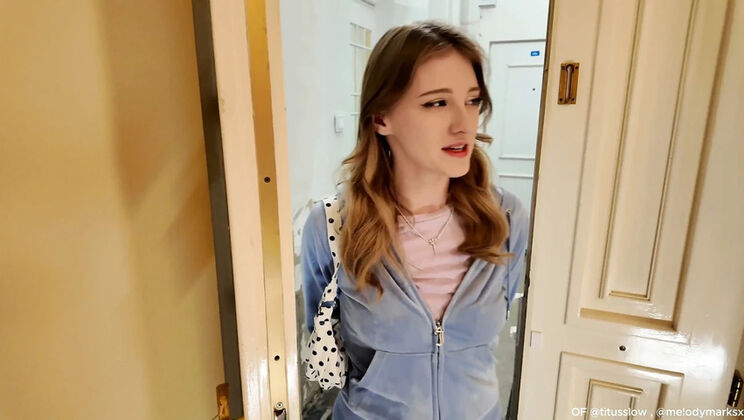 Melody Marks Messy Surprise Blowjob Titus Low