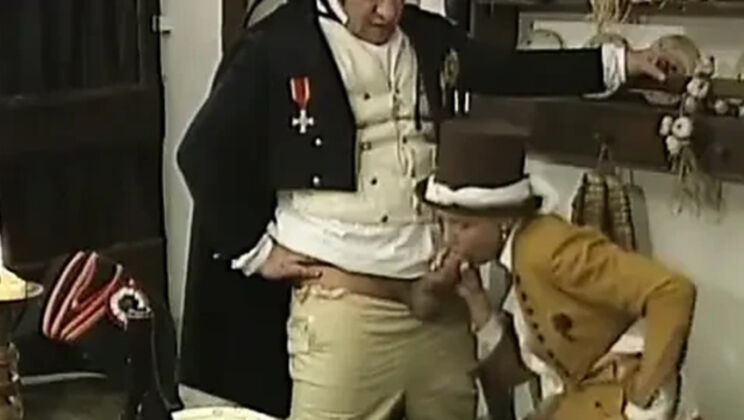 Rich noble fucks blonde slut in XIX century