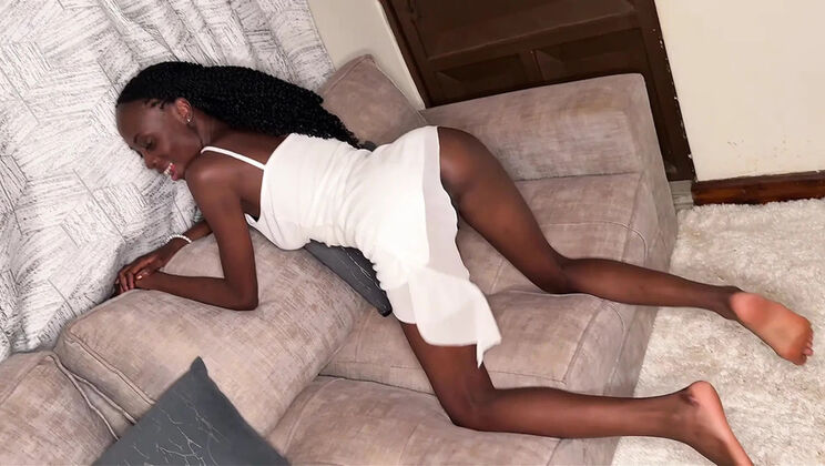 Petite Ebony Wife Teases and Gets Fucked Hard Then Creampied